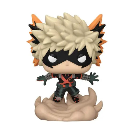 Katsuki Bakugo Funko Pop figure in battle stance on a dynamic base from Hero Academia