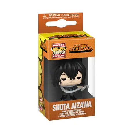 Shota Aizawa Funko Pop vinyl figure from My Hero Academia displayed on a key chain.