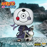 Limited Edition Madara Uchiha Funko Pop! toy figure on rock near river