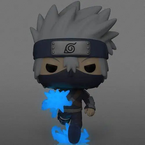 Young Kakashi Hatake Glow-in-the-Dark Funko Pop - AAA Anime Exclusive toy figure with glowing head.