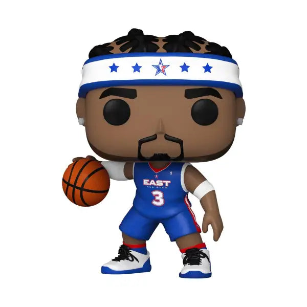 Allen Iverson Funko Pop vinyl figure in East jersey with number 3 and star-spangled headband