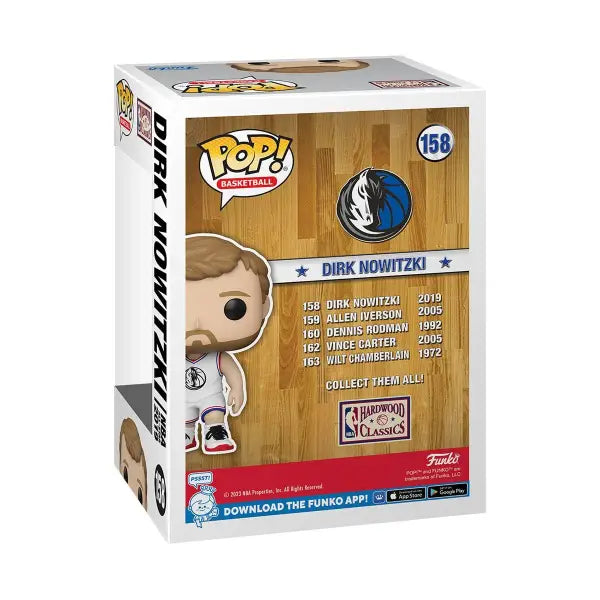 Funko Pop vinyl figure of NBA All-Star Dirk Nowitzki in packaging #158