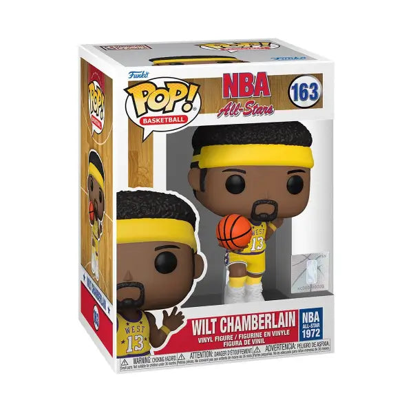 Funko Pop vinyl figure of Wilt Chamberlain in Lakers uniform for NBA All-Stars collection