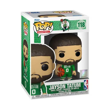 Funko Pop! figurine of Celtics Jayson Tatum in packaging for NBA Celtics collection