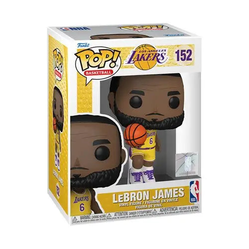 LeBron James Lakers Funko Pop Figure: NBA Lakers LeBron James Pop Vinyl displayed.