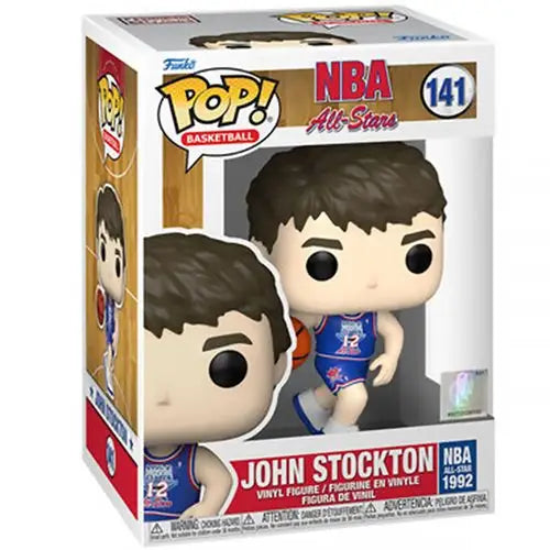 NBA Legends John Stockton Blue All-Star Vinyl Figure in NBA All Star uniform