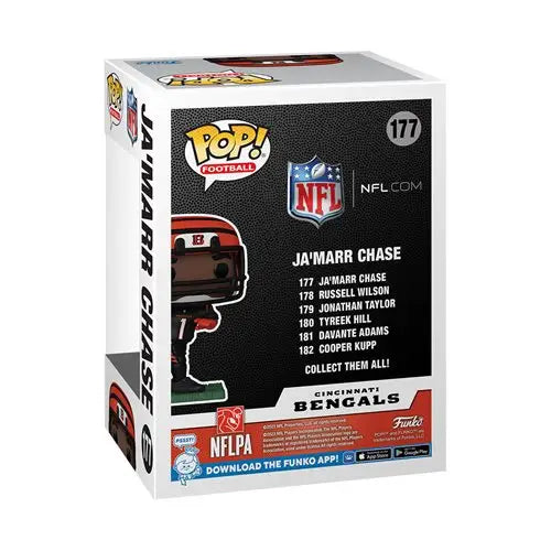 Cincinnati Bengals Ja’Marr Chase Funko Pop Figure with NFL football card game set