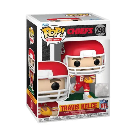 Travis Kelce Funko Pop NFL Chiefs figure #298 in red uniform with white helmet