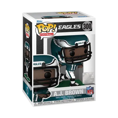 Funko Pop NFL Philadelphia Eagles A.J. Brown figurine in team uniform and helmet