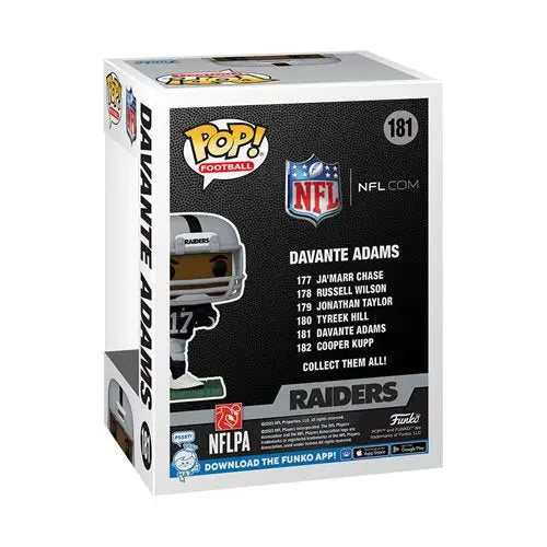 Las Vegas Raiders Davante Adams Funko Pop! with NFL football cards