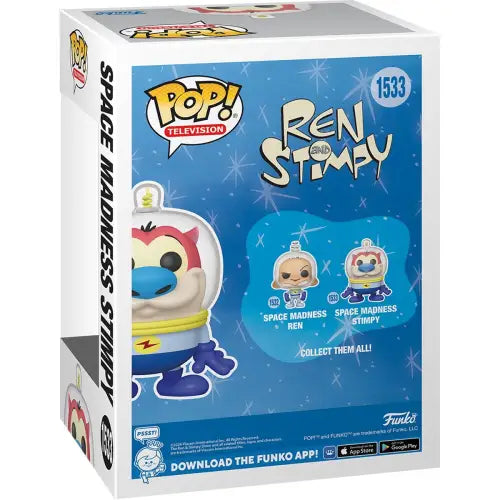 Funko Pop Space Madness Stimpy vinyl figure box from Nickelodeon The Ren & Stimpy Show