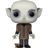 Nosferatu Count Orlok Funko Pop figure with rat, featuring pointed ears and brown coat