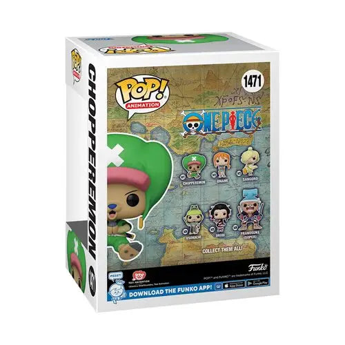 One Piece Chopperemon Wano Vinyl Figure - Pop vinyl in box with map