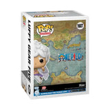 One Piece Luffy Gear Five Funko Pop figure box with map background design