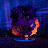 Little girl with glowing head and black hair, in front of fire - Red Hawk Luffy Pop Vinyl from AAA Anime Exclusive