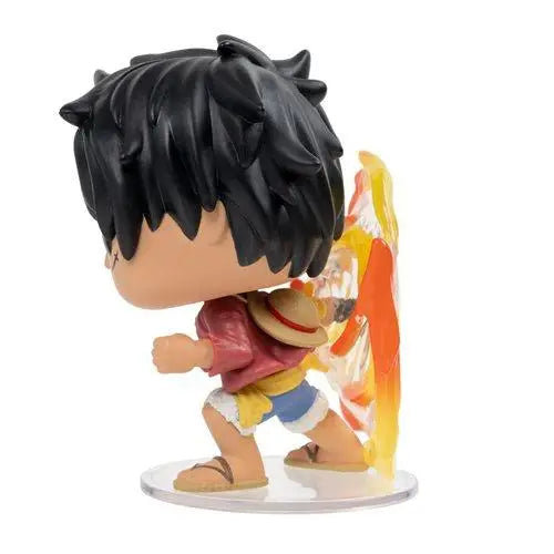 Red Hawk Luffy Pop Vinyl - AAA Anime Exclusive toy figure of a boy with a surfboard.