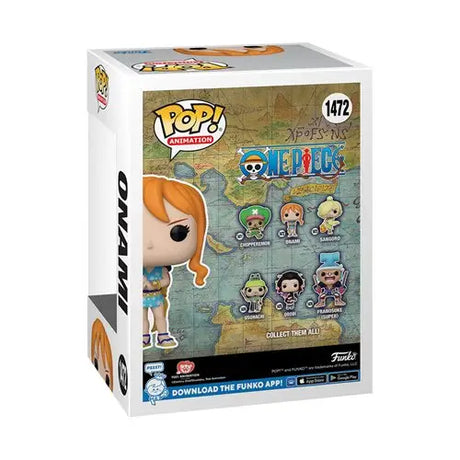 One Piece Onami Vinyl Figure with World Map Design - Collectible Funko Pop Portrait of Wano Character