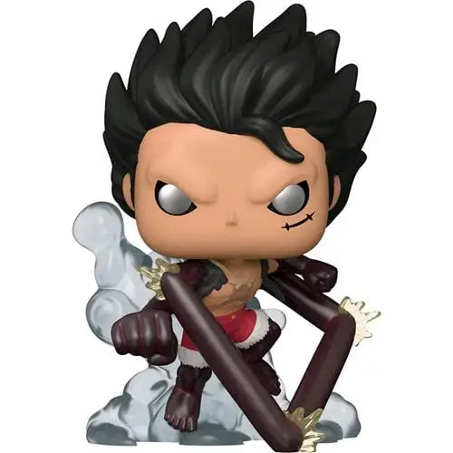 Snake-Man Luffy Funko Pop toy figurine with sword from One Piece franchise.