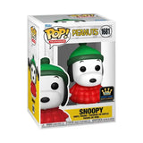 Snoopy in a red sweater and green winter hat Funko Pop vinyl figure #1681 from Peanuts