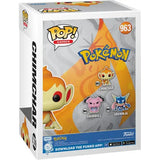 Funko Pop Pokemon Chimchar collectible figure box featuring Chimchar, Snubbull, and Greninja