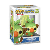 Grookey Funko Pop figure showcasing the grass-type Pokémon in green with an orange nose