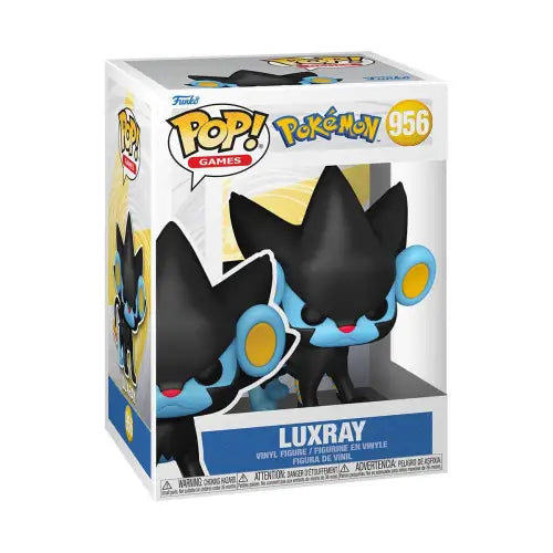 Funko Pop vinyl figure of Pokemon Luxray #956 in black and blue coloring