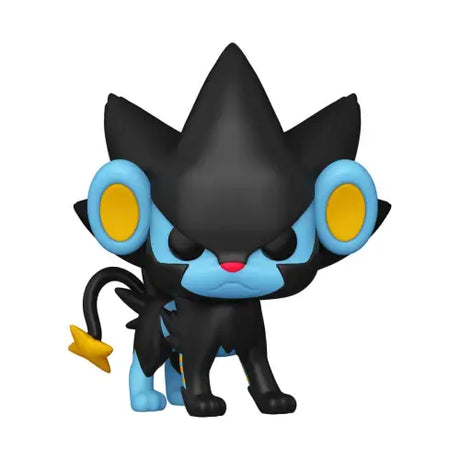 Black and light blue Luxray Funko Pop with yellow eyes and star-tipped tail