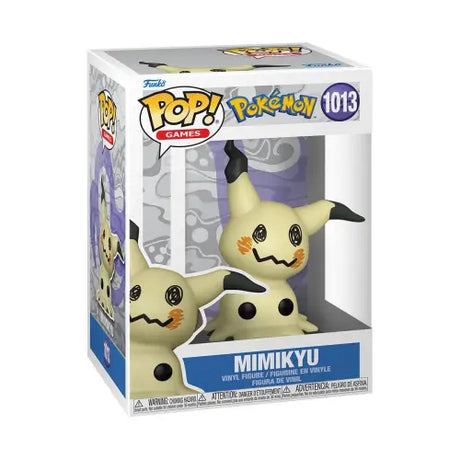 Funko Pop of Mimikyu, the ghost/fairy type Pokémon, in Pokémon Mimikyu Funko figure