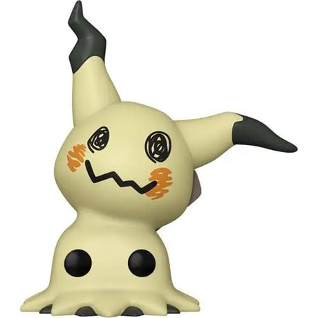 Cream-colored Mimikyu Funko Pop Vinyl Figure #1013 with hand-drawn face and black accents