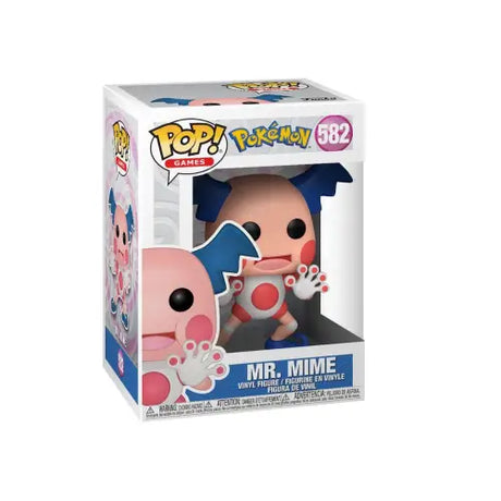 Mr. Mime Vinyl Figure in retail box from Pokemon Funko Pop! #582 collectibles