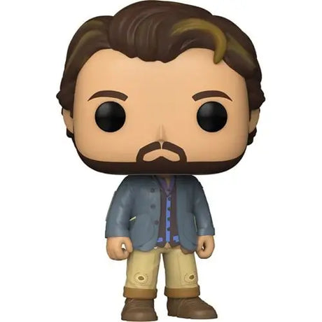 Rebel Moon Gunnar Funko Pop vinyl figure in blue jacket, khaki pants, and brown boots