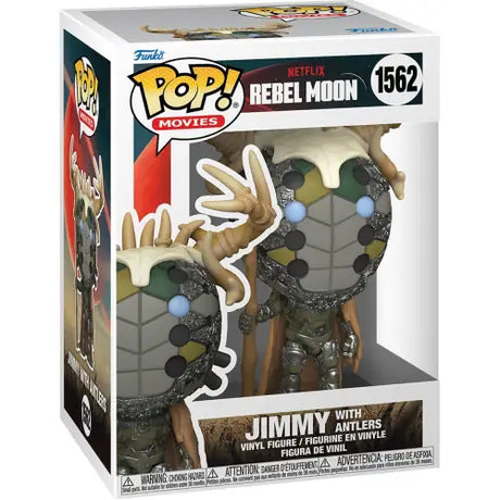 Funko Pop vinyl figure of Rebel Moon Jimmy with antlers, collectible #1562