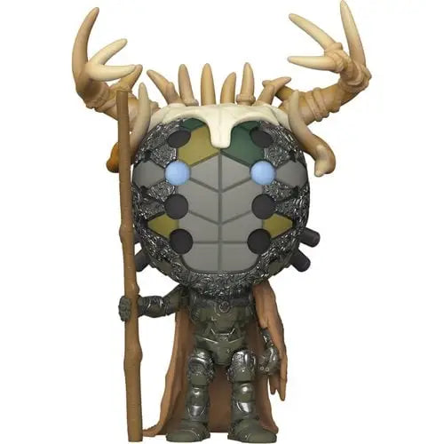 Rebel Moon Jimmy with Antlers Funko Pop figure in armor holding a staff