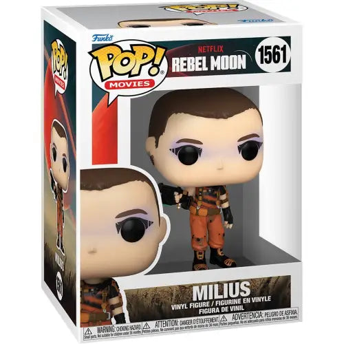 Rebel Moon Milius Funko Pop vinyl figure #1561 in orange flight suit collectible