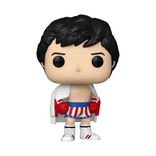 Rocky Balboa Funko Pop in red boxing gloves and American flag shorts from Rocky III