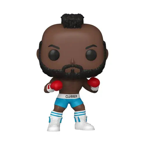 Clubber Lang Funko Pop figure from Rocky III in blue shorts and red gloves