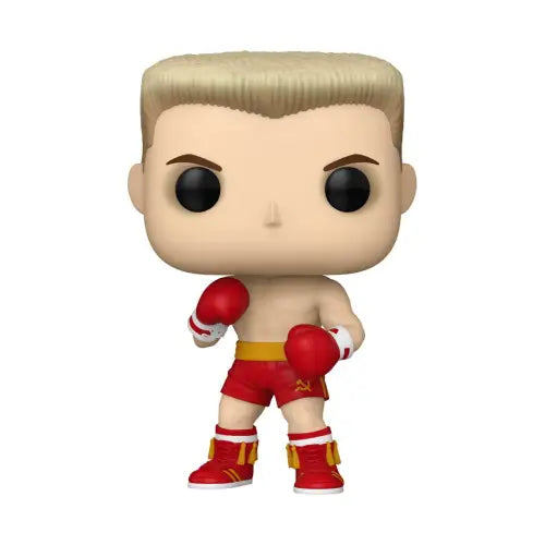 Ivan Drago Funko Pop figure in red shorts and boxing gloves from Rocky IV