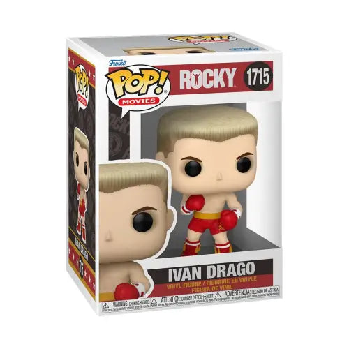 Ivan Drago Funko Pop vinyl figure in red boxing shorts and gloves from Rocky IV