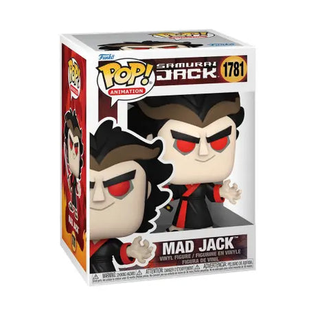 Mad Jack Funko Pop! vinyl figure from Samurai Jack features black outfit and red eyes