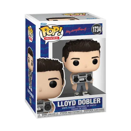 Lloyd Dobler Funko Pop vinyl figure holding a boombox from Say Anything movie