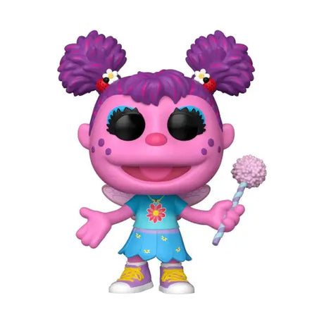 Colorful Sesame Street Abby Funko Pop vinyl figure with purple hair and wand