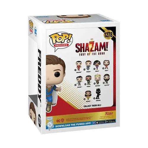 Shazam! Freddy pop vinyl figure set with The Flash pop vinyl figure