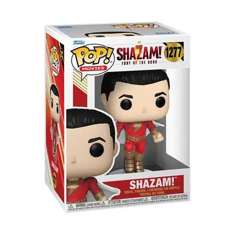 Pop Vinyl Figure of Shazam from Gods Shazam displayed