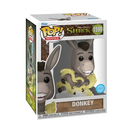 Shrek DreamWorks 30th Anniversary Donkey Glitter Funko Pop Vinyl Figure #1598 display