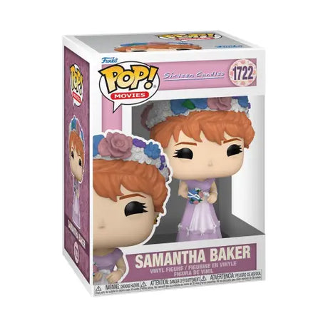 Samantha Baker Funko Pop figure wearing a purple dress and floral crown from Sixteen Candles