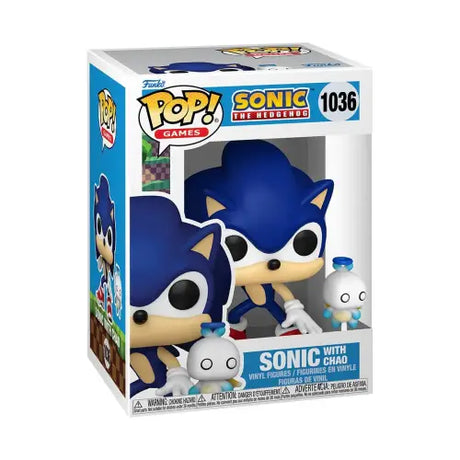 Sonic the Hedgehog Funko Pop vinyl figure with Chao buddy #1036 for collectors