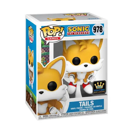 Funko Pop Tails Flying vinyl figure from Sonic the Hedgehog in premium packaging