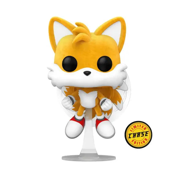 Stylized yellow fox figurine in red shoes from Tails Flying Funko Pop Vinyl Figure #978