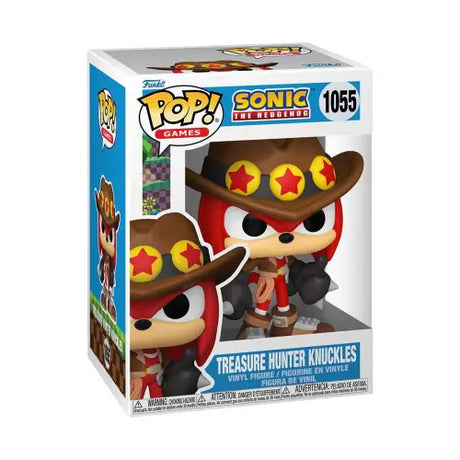 Sonic the Hedgehog Treasure Hunter Knuckles Funko Pop box showcasing Hunter Knuckles Funko