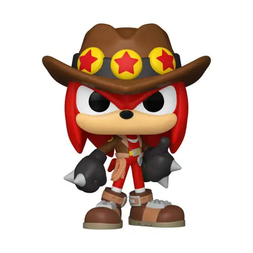 Treasure Hunter Knuckles Funko Pop in cowboy attire from Sonic the Hedgehog series